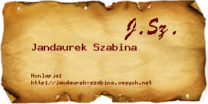 Jandaurek Szabina névjegykártya